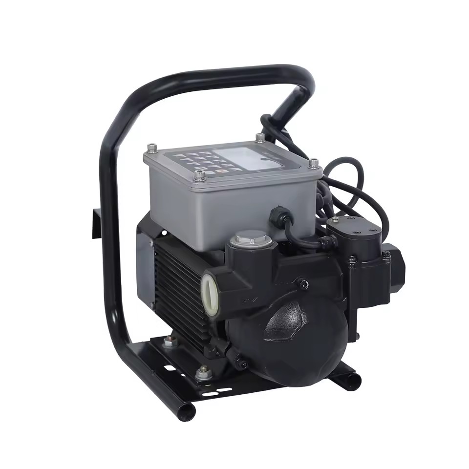 Portable explosion-proof electric oil pumping unit with flow meter