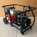 Portable Hydraulic Power Unit Gasoline Engine Pump Skid Mounted Oil Pressure Pump with Wheels for Farm Repair