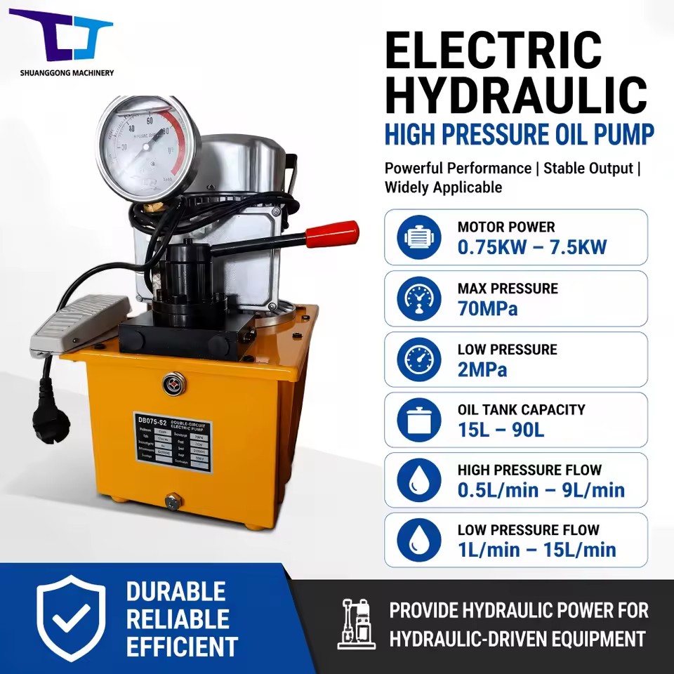 Electric Hydraulic Oil Pump Station High Pressure 220V/380V 0.55-11kW for Crimping Tool Wholesale Price with Overload Protection