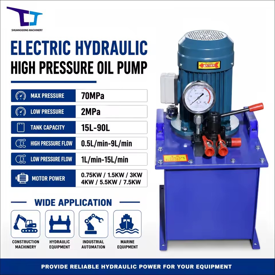 Single Circuit Electric Hydraulic Oil Pump Station 70MPa High Pressure 220V/380V 0.55-11kw for Crimping Tool Wholesale Price