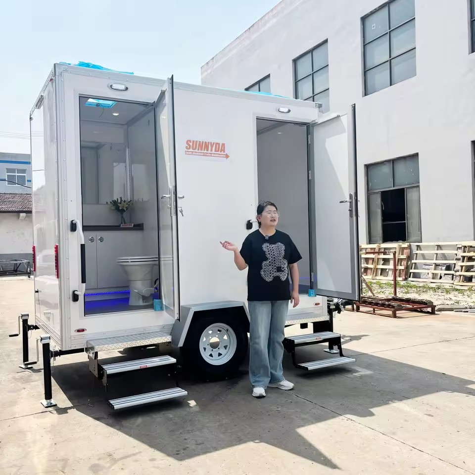Trailer Toilet with Basin and Shower