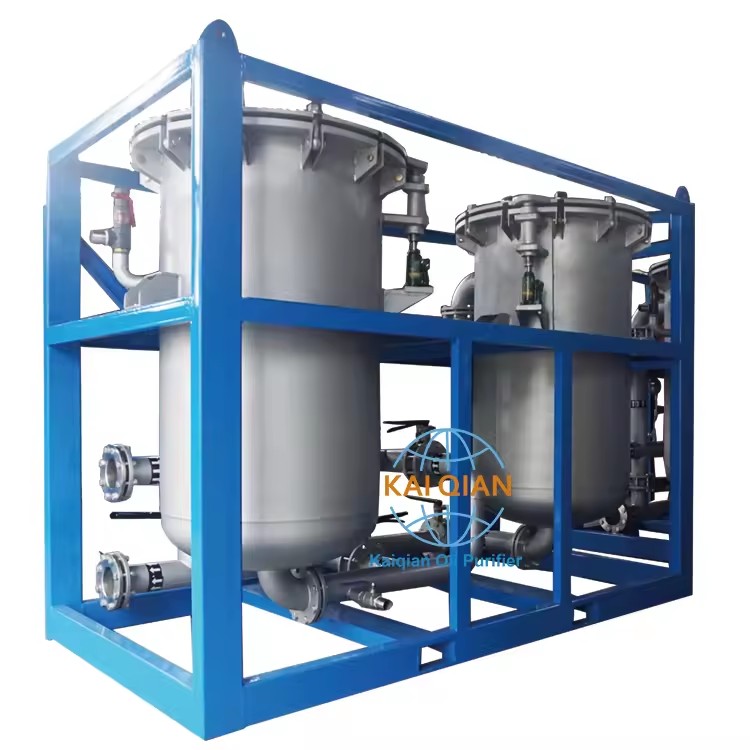 Oilfield Industry Skid-mounted Oilfield Fluids Clean-up Equipment Duplex Cartridge Twin Filter Unit with Integrated C-pump
