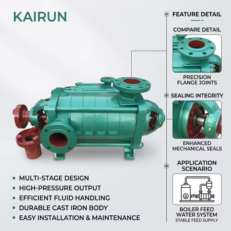 Industrial Horizontal Centrifugal Multistage Pump Electric/Diesel Powered High Pressure for Oil Field Water Injection Crude Oil