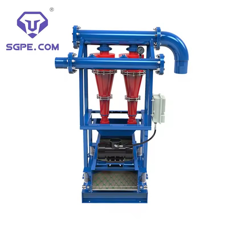 Mud Desander with Pump Motor Bearing Engine PLC Pressure Vessel & Gear for Oilfield Solid Control System