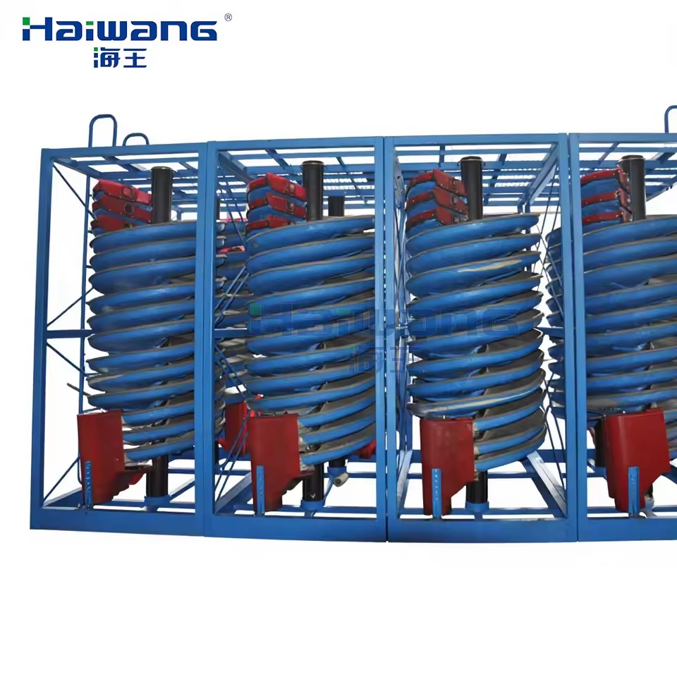 For High Recovery FRP Spiral Gravity Separator CE Certified Low Consumption 220V 1 Year Warranty Mineral Separator Lithium