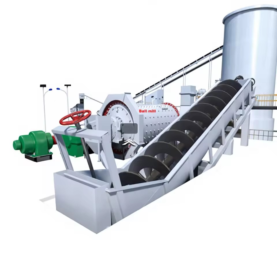 High Recovery Rate Gold Wash Plant Sprial Separator 3-100tph Mini Gold Beneficiation Process Line Mineral Separator