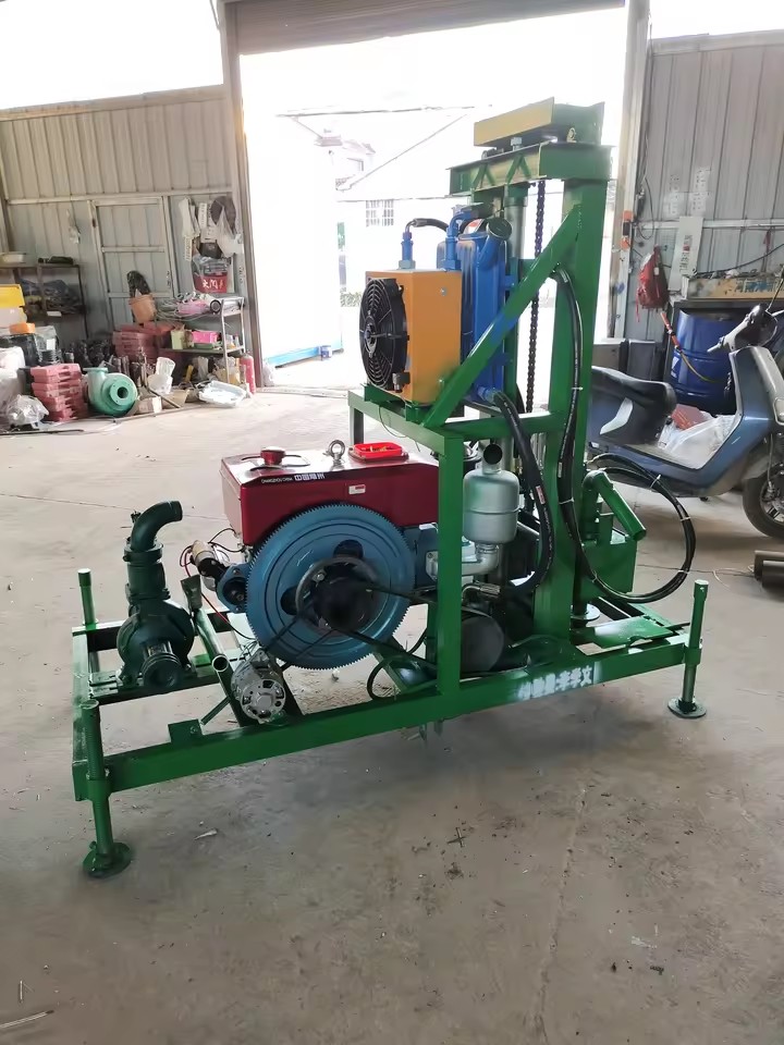 Small Extendable Drilling Rig for Field Construction, High-power Agricultural Equipment, Hydraulic Electric Drilling Rig