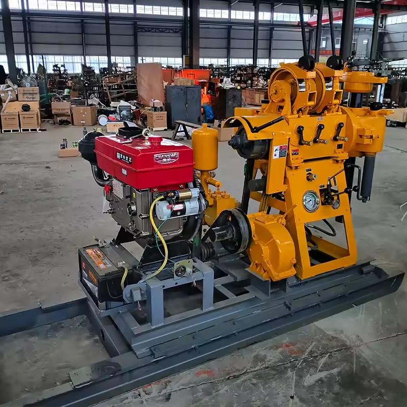 Max.200m Diesel Vertical Spindle Mine Drilling Rig Core Drill with Mud Pump Gearbox Engine & Bearing