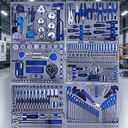 Customizable-type Tool Box Set 424pcs EVA Foam Insert Design with Ratchet Wrench Socket Tools Storage Solutions Portable Tool