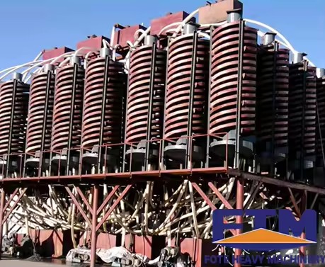 Spiral Chute for Separator Gold Mining Spiral Chute Concentrator Mineral Gravity Wash Plant for Chromite Ore Tin Separation