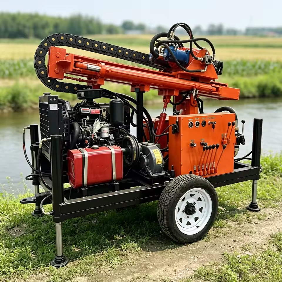 Diesel Engine Water Well Drilling Rig 300m Deep Drilling Machine for Sale