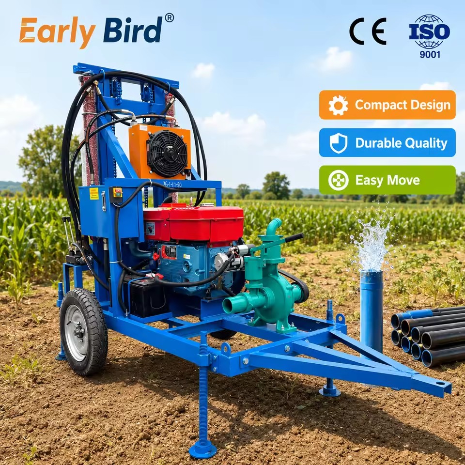 200m Customizable Water Borehole Drilling Machine Water Well Drilling Rig for Rural Development and Water Wells