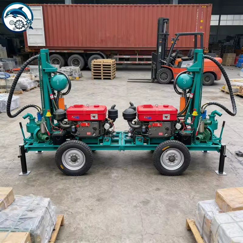 Hydraulic 25HP Diesel Automatic Portable Water Well Drilling Rig with 150M Depth