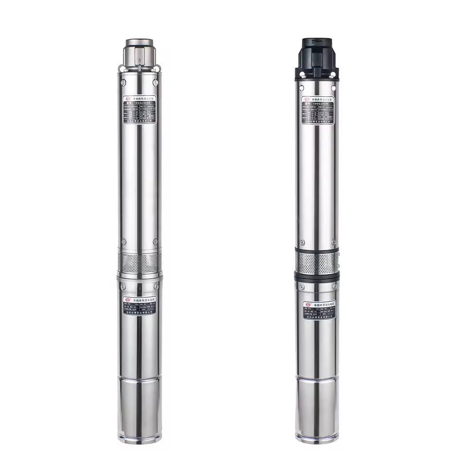 QJ 750w 1HP Oil Immersion Pump Multi-stage Submersible Pump 220V High Lift Large Flow Field Irrigation Deep Well Pump