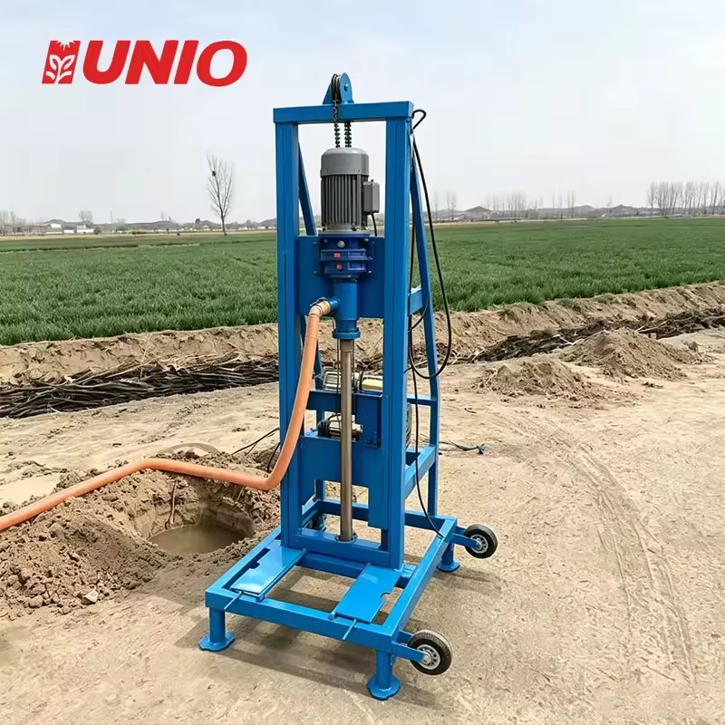 Small Electric Borehole Drilling Rig with Water Pump Farm Water Well Drilling Machine