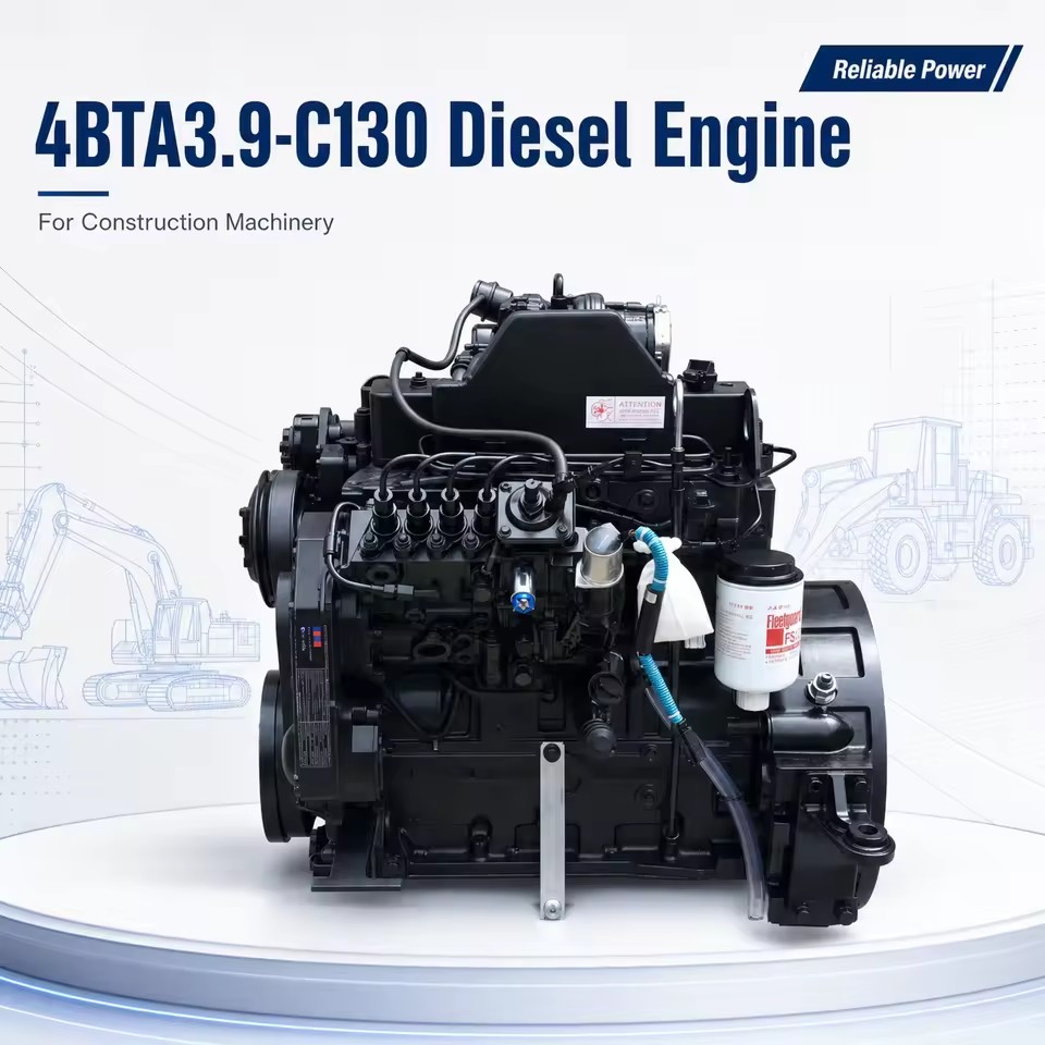 SCDC Cums 4BTA3.9-C130 130HP Diesel Engine 4 Cylinders Small Power Turbocharged Industrial Power for Construction Machinery