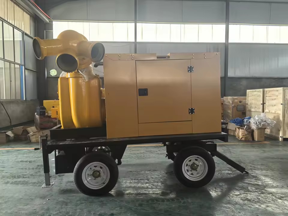 Self Priming Diesel Engine Water Pump Unit1000 1200 1500 Cubic Meter