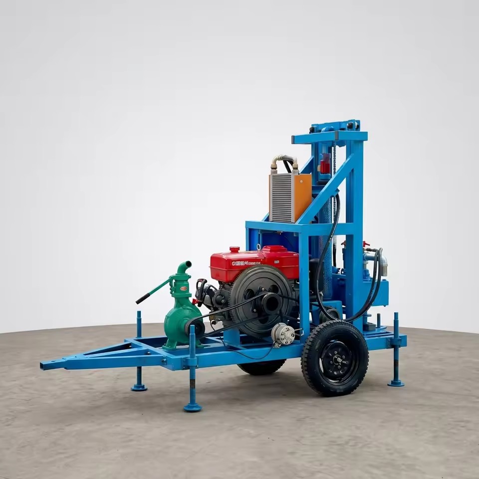 Dolphin Diesel Water Well Drilling Rig 100m 120m 150m 200m Portable Rotary Drilling Machine for Borehole