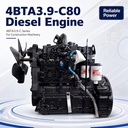 SCDC Cums 4BTA3.9-C80 80HP Diesel Engine 4 Cylinders Small Power Turbocharged Industrial Power Engine for Construction Machinery
