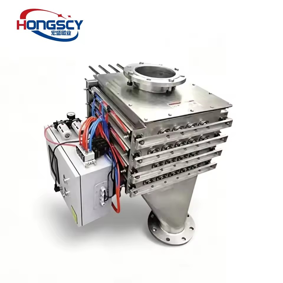 Pneumatic Self Cleaning Magnetic Separator Customizable for Food Powder Battery Mineral Iron Removal