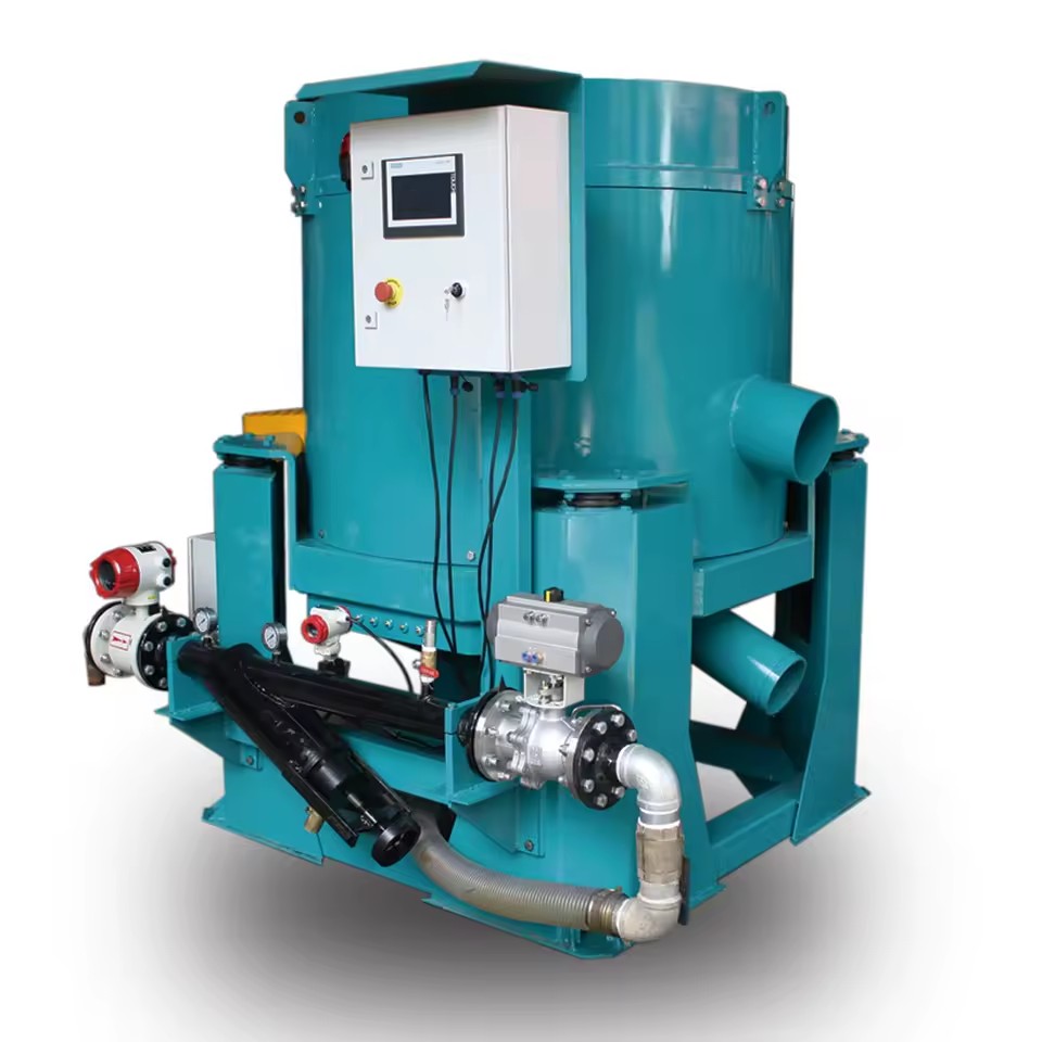 High Recovery Fully Automatic Gold Mining Equipment Centrifugal Gravity Concentrator Mineral Separator with Polyurethane Cone