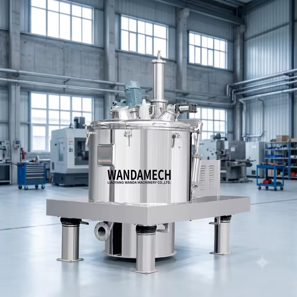 High Performance Vertical Scraper Bottom Discharge Centrifuge Processing System for Industrial Mineral Ore Separation