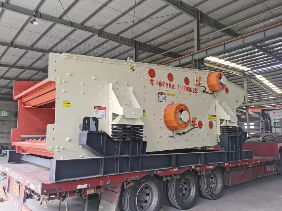 High Capacity Three Shaft Horizontal Vibrating Screen, Elliptical Vibrating Sieve for Sand & Gravel Rock Mineral Separation