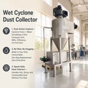 Industrial High Efficiency CE Certified Mining Chemical Workshop Air Pollution Control Equipment Wet Cyclone Dust Collector