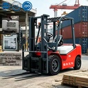 XINGZHOU CPCD35 3.5 Ton Four Wheel Drive Diesel Forklift with Hydraulic Side Shifter and Solid Tires for Indoor Use
