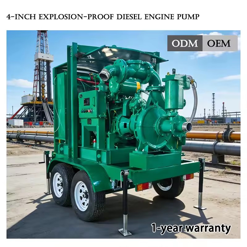 High Pressure 4-Inch Explosion-Proof Diesel Engine Customized Oil Field Pump Mining Pump Sewage Pump