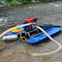 Portable 4-inch Gold Dredge Boat for Sale Suction Dredge Small Scale Gold Mining Chute Equipment