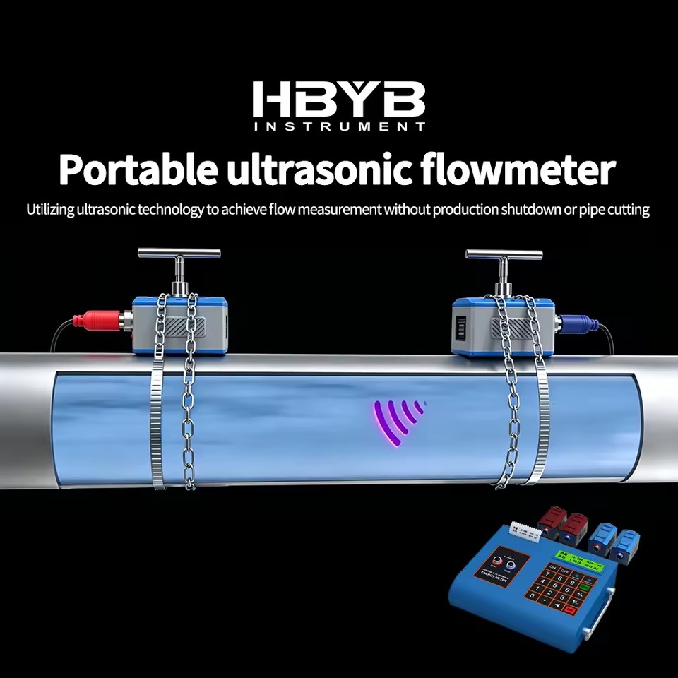 Battery Operated Rechargeable Portable Ultrasonic Flow Transmitter for Water Oil Sewage On-site Pipeline Testing