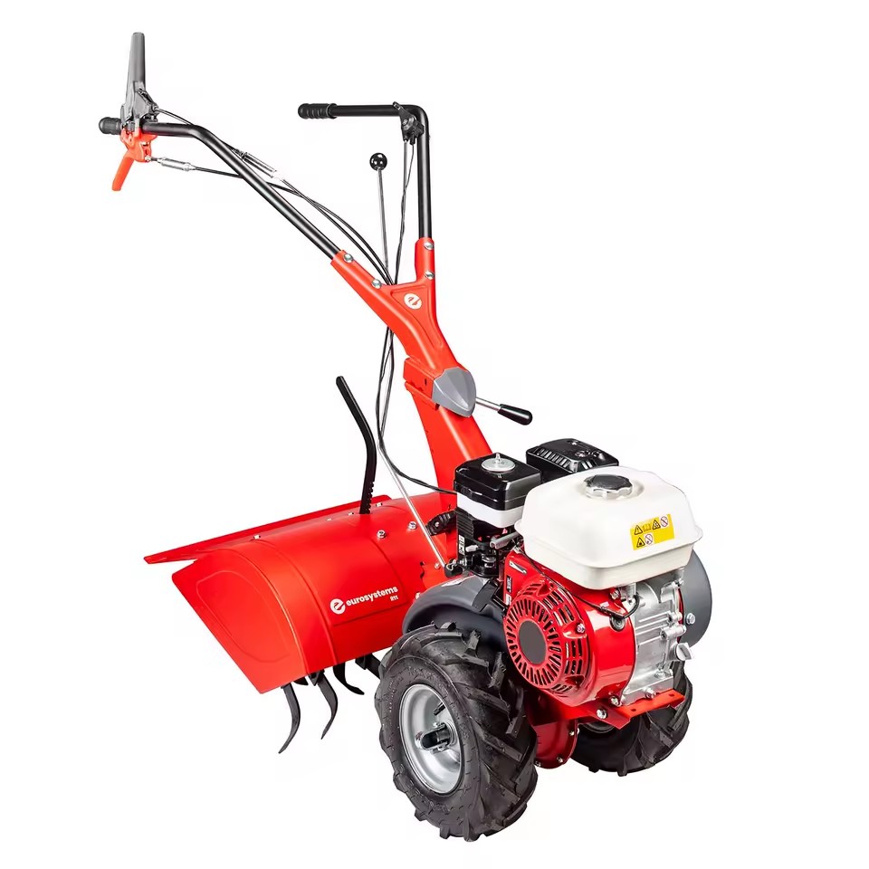 EUROSYSTEMS Cultivator Rtt3 2 Speed 2 Reverse 163cc 4 Stroke Gasoline OHV Rotavator 60 Cm Powerful Mini Tiller