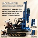 Electric Hydraulic Crawler Water Well Drilling Rig 6HP Walking Power 3KW Rotary Motor 80m Depth for Mountain Muddy Slope Terrain