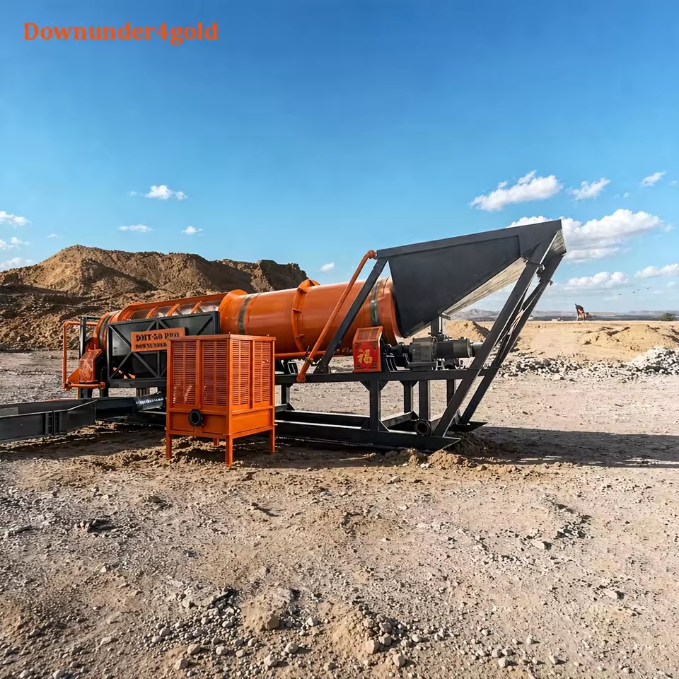 Low Noise Level Gold Trommel Large-scale Portable Gold Wash Plant with Customizable Mesh Size for Dryland/Desert Placer Mining