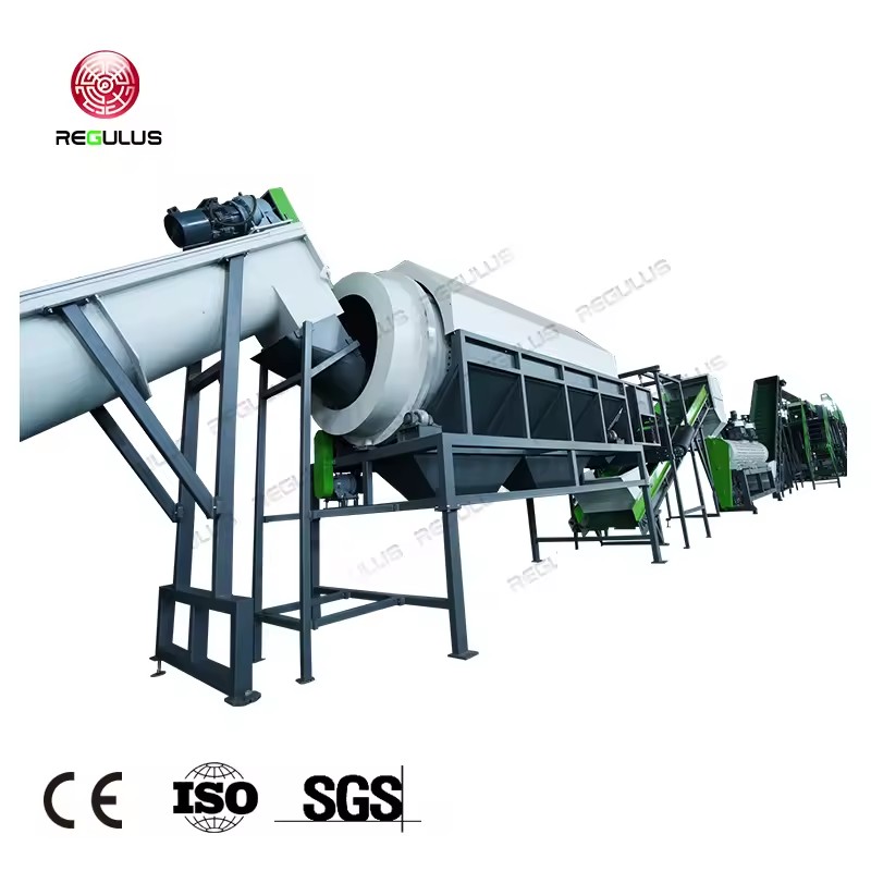 Multifunctional PET Plastic Barrels PET Flakes Washing Recycling Machine Line