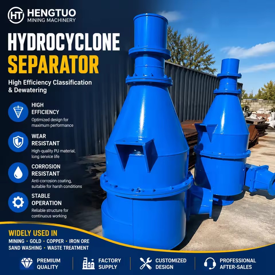 Mining Hydrocyclone Separator for Gold Copper Iron Ore Classification Dewatering Sand Washing Mineral Processing Equipment