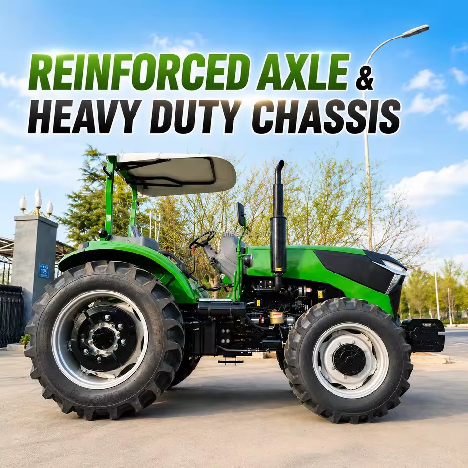 Compact Tractor 50HP 4WD Reinforced Chassis Strong Load Capacity Diesel Engine for Greenhouse Agriculture and Vineyard