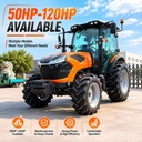 50HP 70HP 90HP 4WD Farm Tractor Reinforced Axle Strong Load Capacity Diesel Agricultural Tractor with Bearing and Pump for Sale