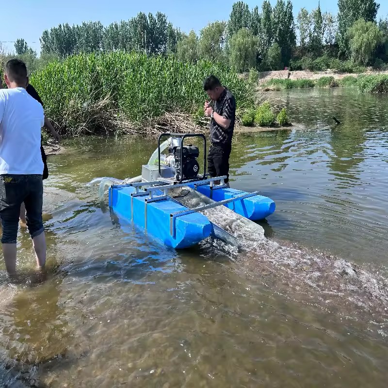 Inflatable Airbag Siphon Dredger 4/6/8 Inch Diesel Powered Jet Suction Sand Pumping Boat for River Reservoir