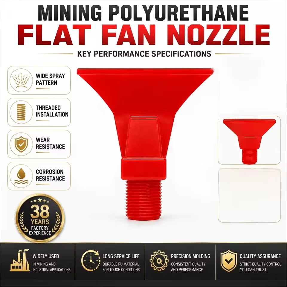 Heavy-Duty Polyurethane Spray Nozzle for Mining Vibrating Screen | Wear-Resistant PU Nozzle | ISO Certified | 6-Month Warranty
