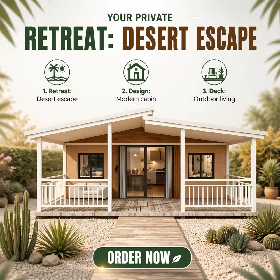 Sand-Tight Dust-Proof Seals Temp Resistant Modular Prefabricated Building for Site Office Desert Oil Field Staff Accommodation