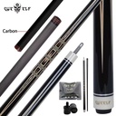 For CUEELF High-Grade 12.5mm Carbon Fiber Pool Cue with Maple Wood and Stainless Steel Joint for Billiard Players