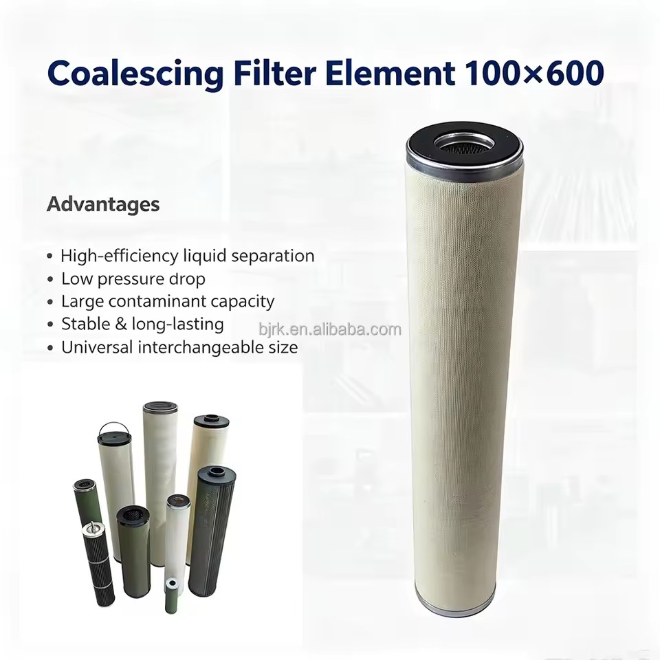 Coalescing Filter Cartridge,High Efficiency Coalescer Element for Oil-Water Separation,Industrial Filtration Replacement Element