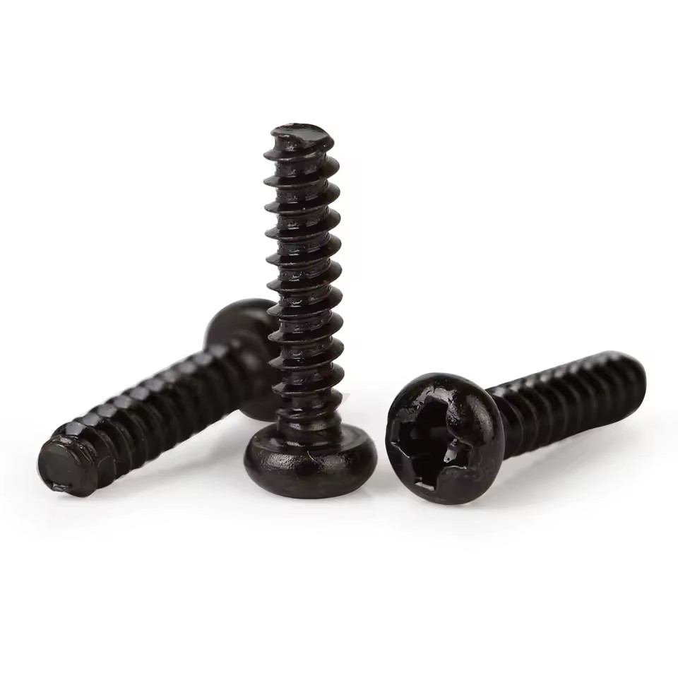 Stainless Steel Iron Zinc Metric Black Round Head Standard Thread Tapping Screws M3 Anti-theft Security Class 4.8 & 6.8
