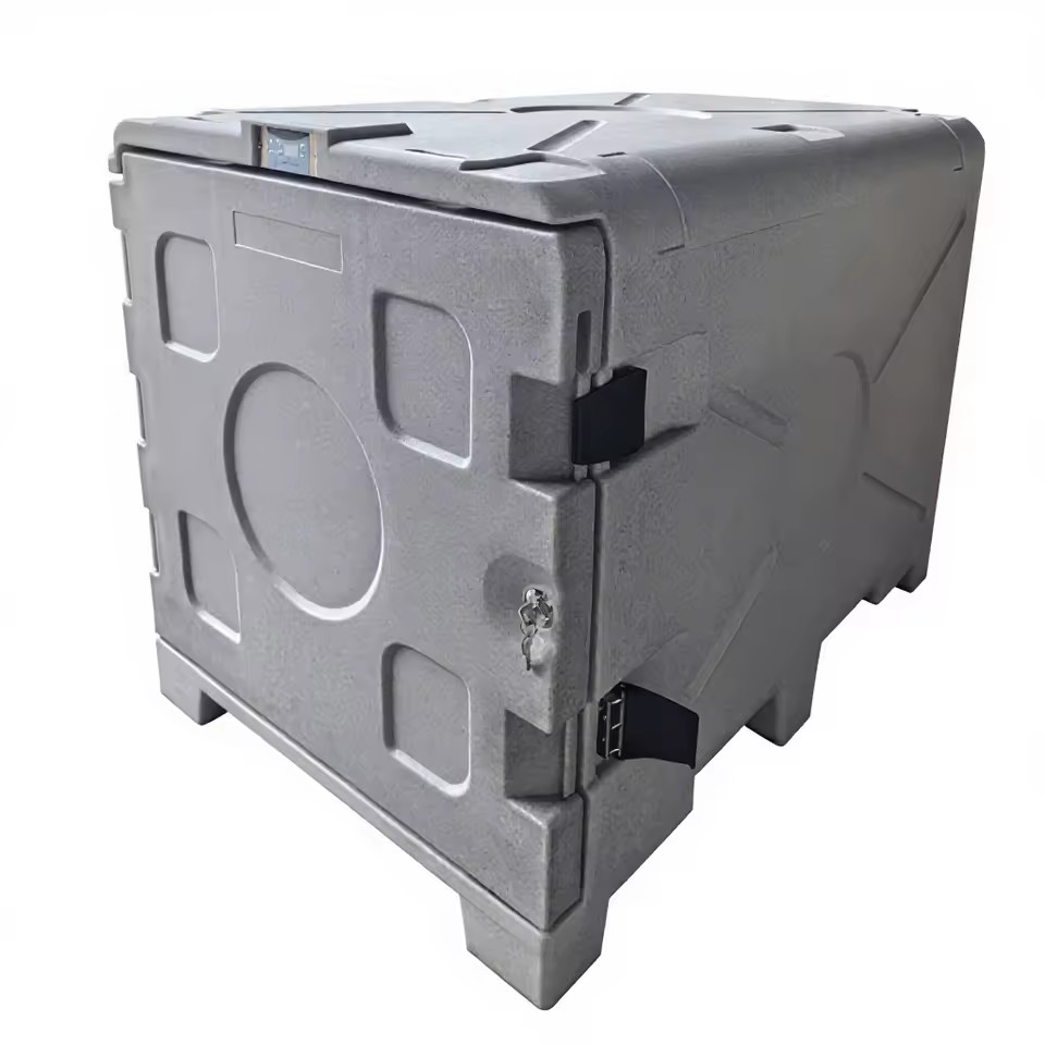 Durable Integrated Molding Rolling Plastic Cool Room for Storing Meat Energy Saving Cool Storage Box Put on Van