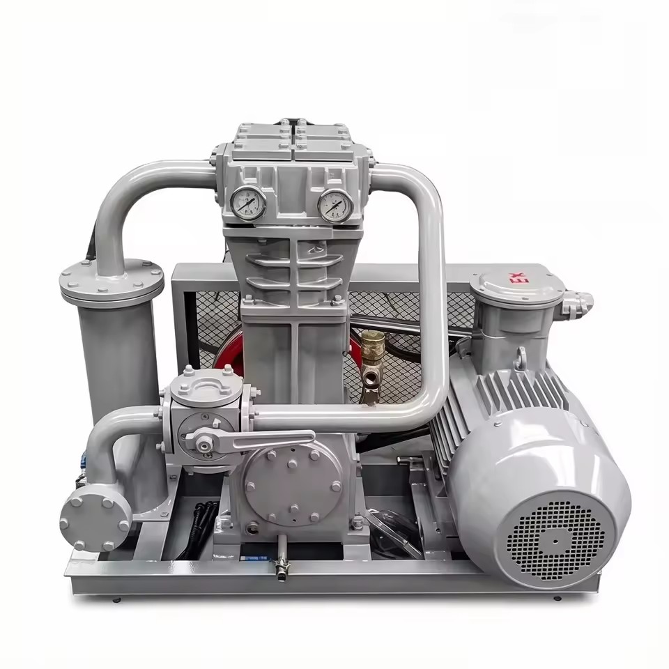 LPG Screw Compressor Lubricated Motor Air Cooled 380V 11KW Portable AC Powered for Petroleum Gas Station Equipment
