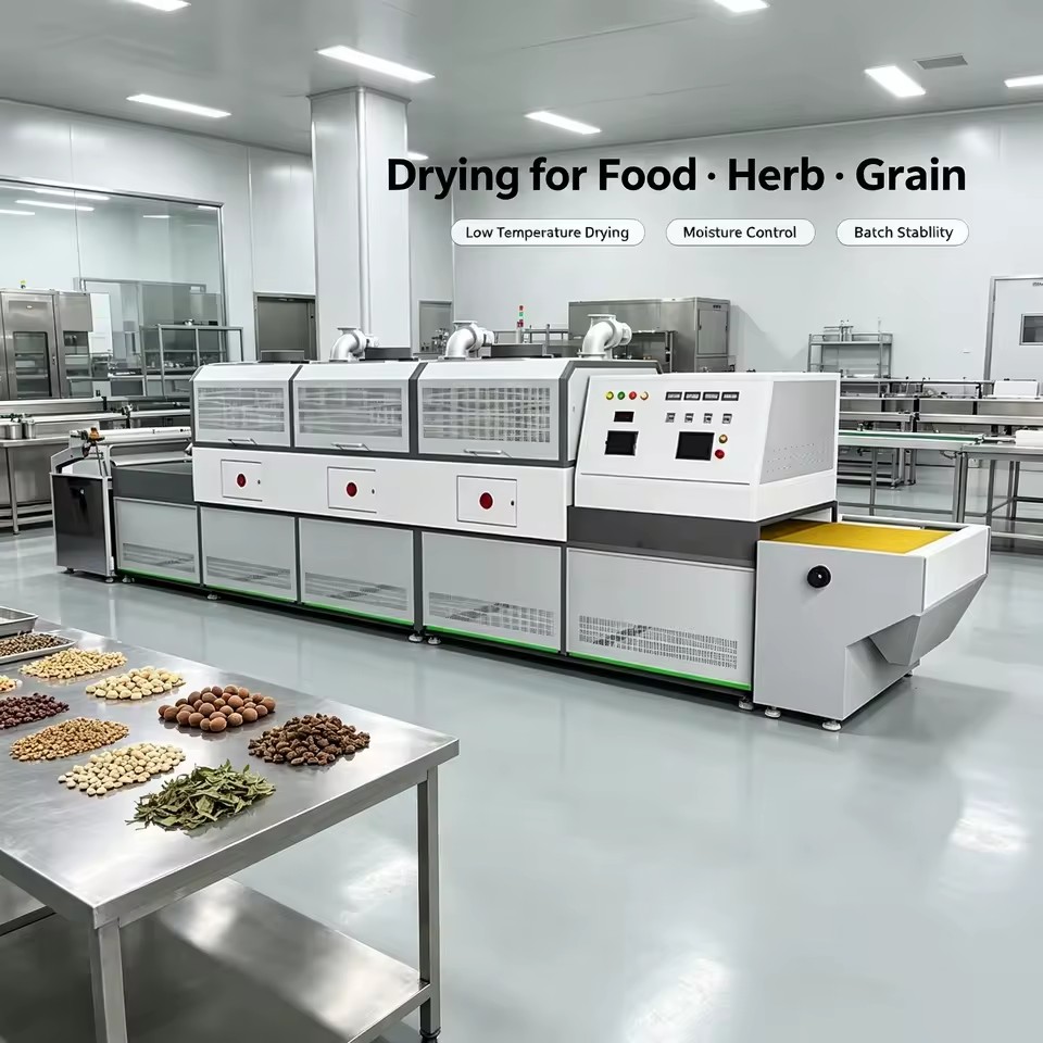 Energy Saving Automatic Multifunctional Industrial Microwave Drying Machine with Pump Gear for Herbs Grain Seafood-Eco-Friendly