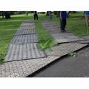 Black Ground Protection Road Mats HDPE Bog Track Mats Durable Textured Surface for Heavy Equipment 4x8 FT Customizable Cutting