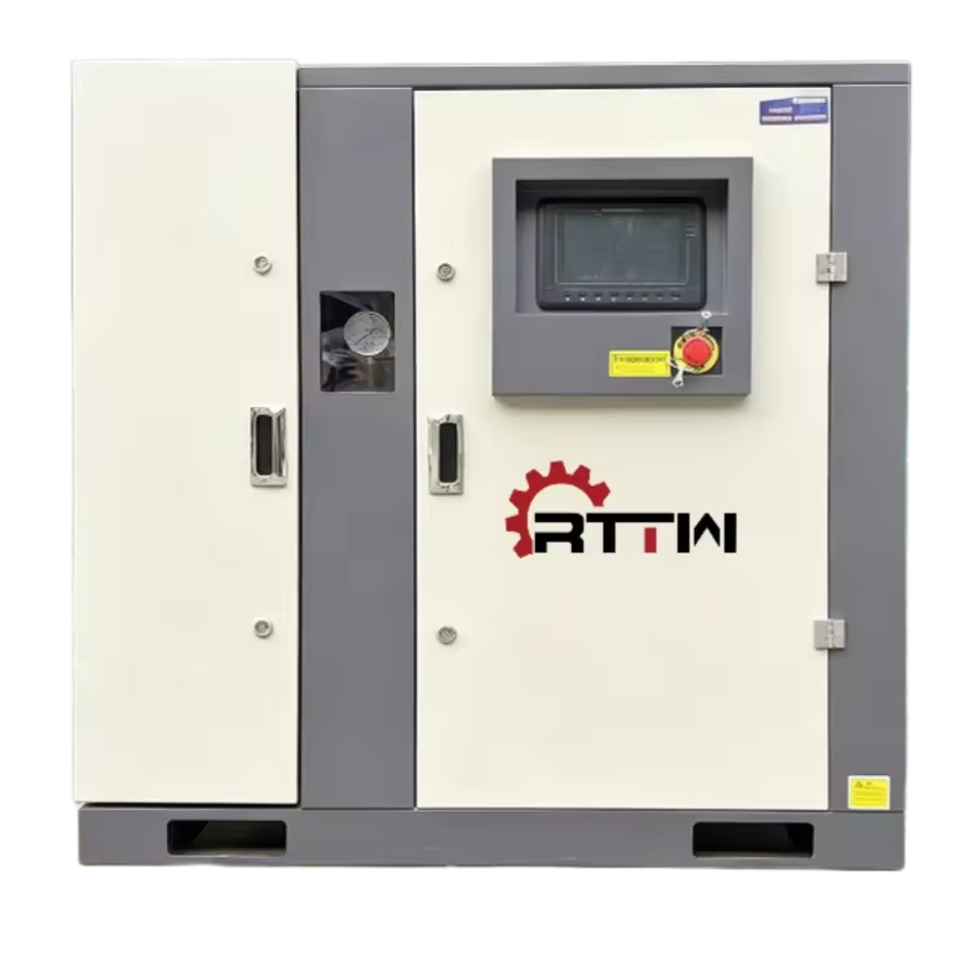 RTTW Energy Saving CE Approved 380V 50hz 1.8mmin Permanent Magnet High Pressure Screw Air Compressor for Manufacturing Machinery